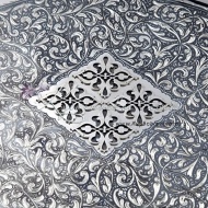 Поднос серебряный с ручками, арт №1136