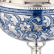 Конфетница с синей холодной эмалью (Новинка), арт №8536/3