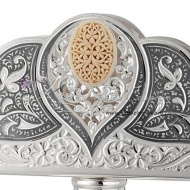 Салфетница с чернением и вставкой , арт №6478/2